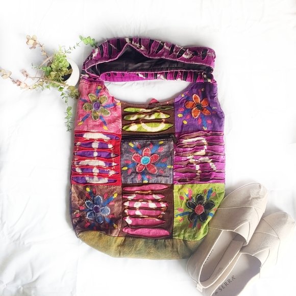 Handbags - Boho Patchwork Tie Dye Hippie Purse made in Nepal
